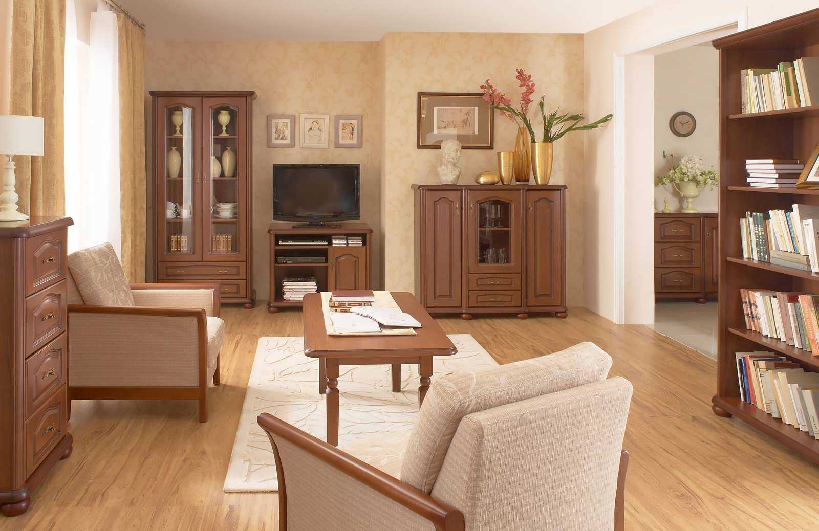 Мебель орех в интерьере: для спальни, кухни, гостиной и кабинета
