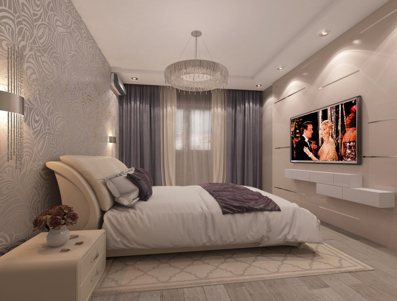 спальня дизайн интерьера в квартире