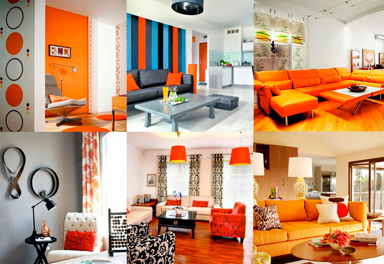 Оранжевый цвет в интерьере: варианты дизайна, фото – rehouz