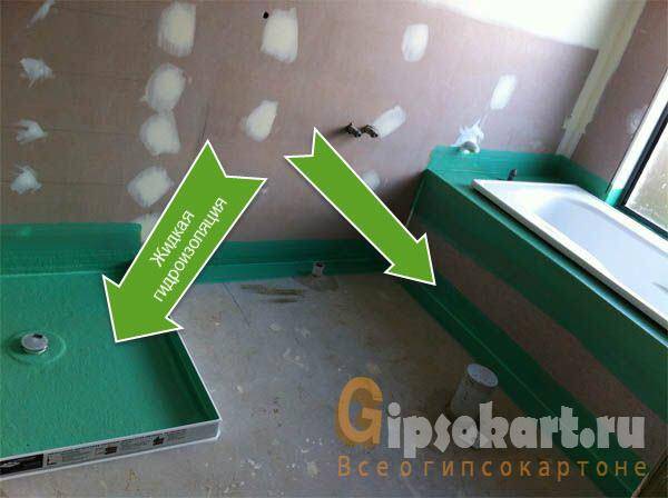 Гипсокартон в ванной комнате под покраску: можно ли обшивать
