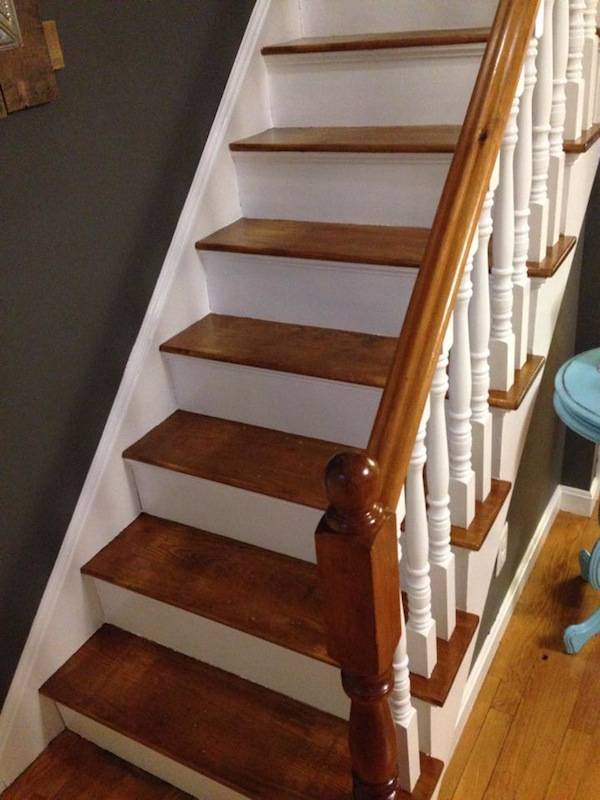 Как покрасить лестницу из сосны