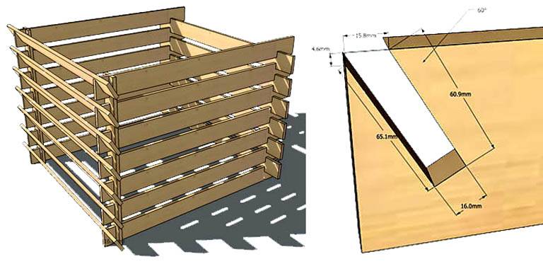 Деревянный компостер чертеж