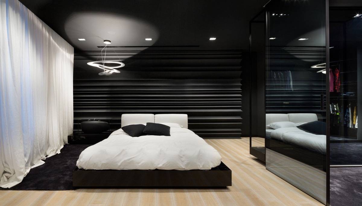 Спальня хай-тек — лучшие примеры современного стиля в шикарном оформлении (155 фото новинок)