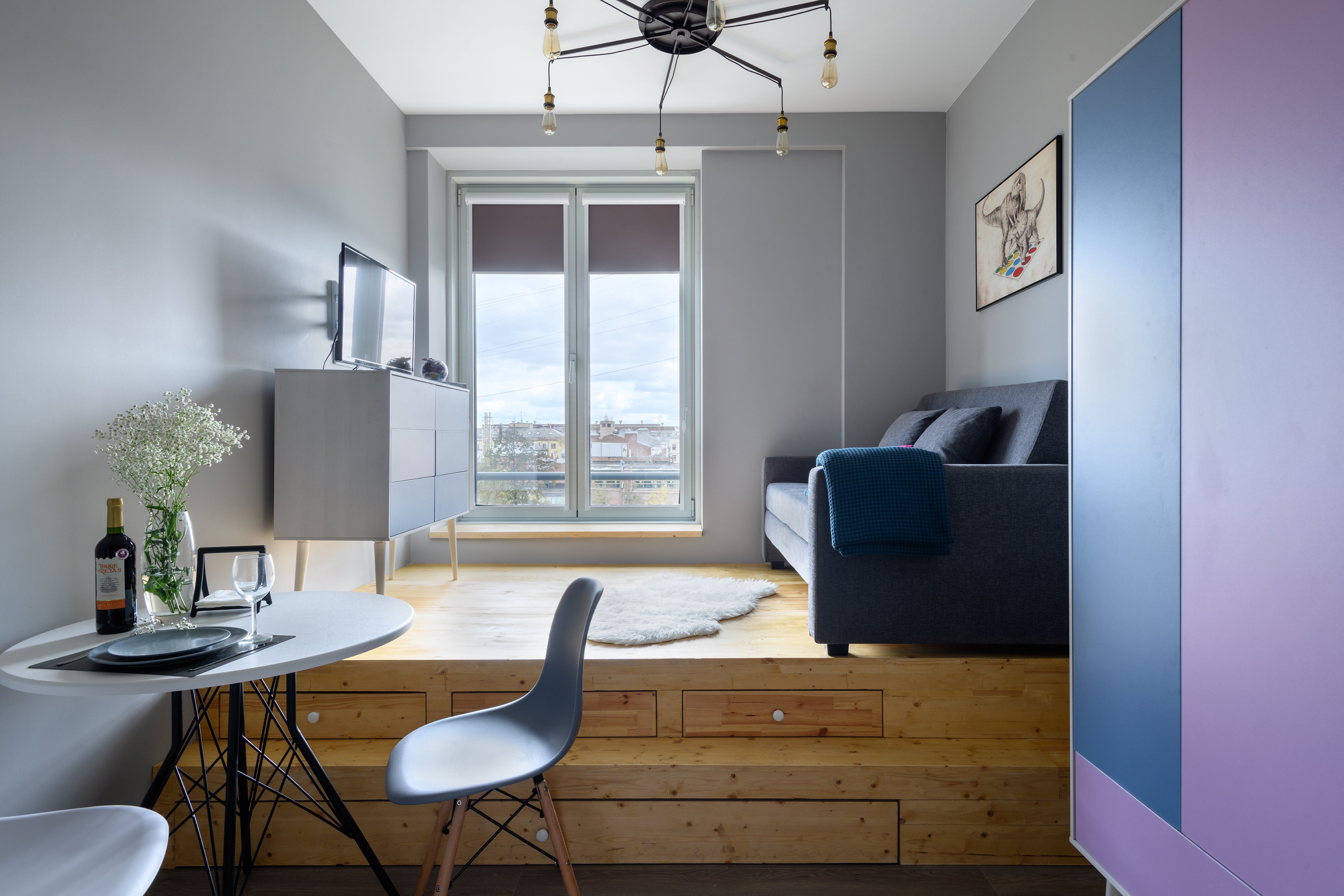 Комфортная квартира 31-32 кв. м: оформление и зонирование жилого пространства