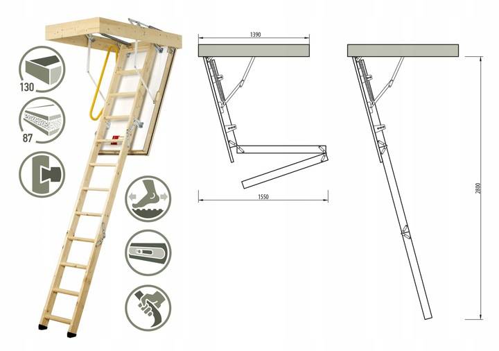 Чердачная лестница своими руками: инструкция как сделать и монтировать конструкцию (фото и видео)