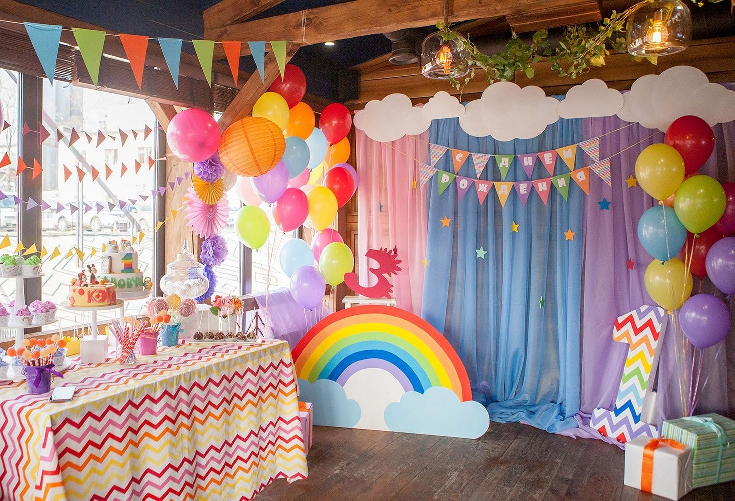 оформление зала к дню рождения ребенка