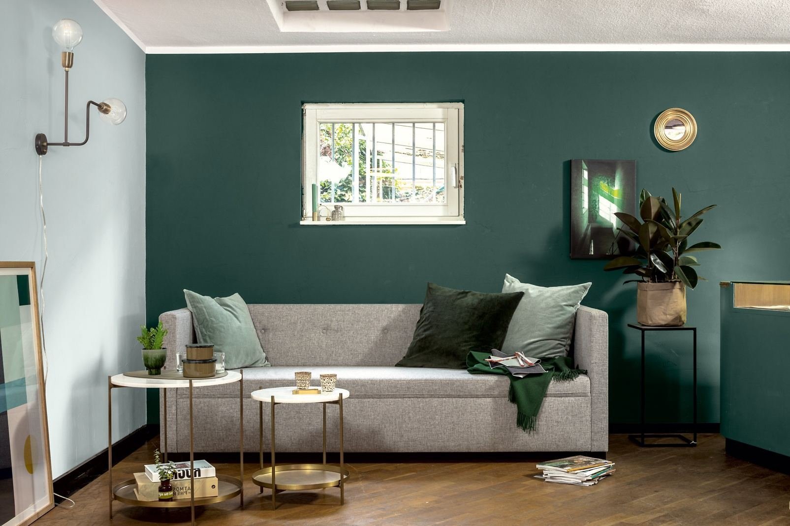 цвет стен под зеленую мебель