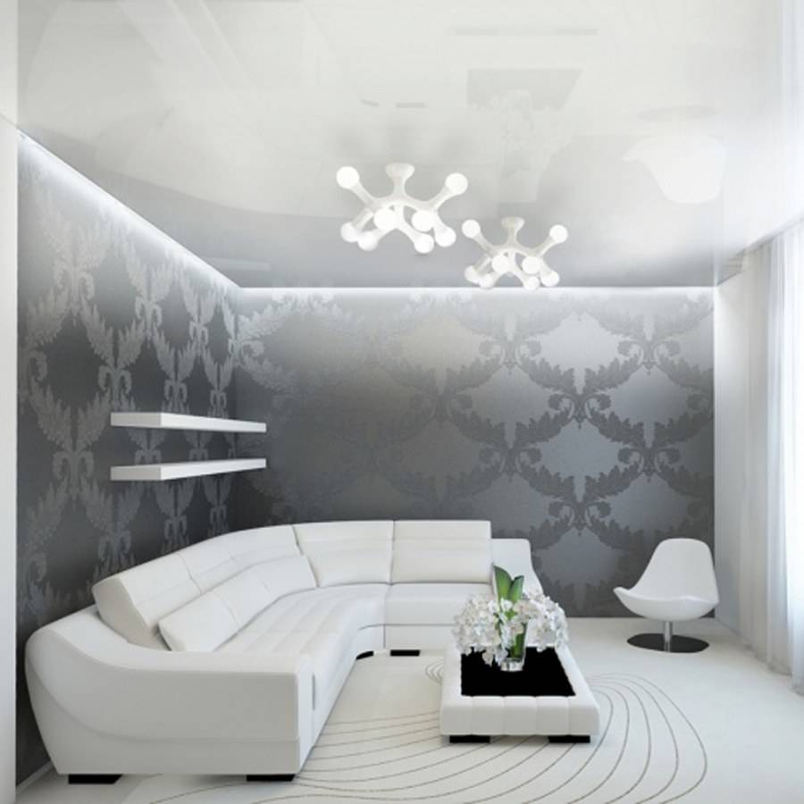 Серый потолок в интерьере: материалы, стили и отделка