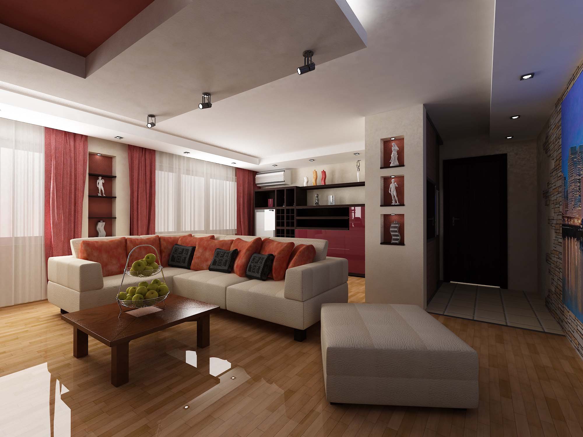пример дизайна 3 х комнатной квартиры