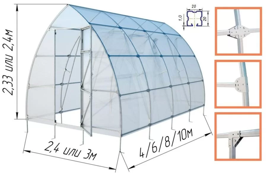 Теплица из поликарбоната проект