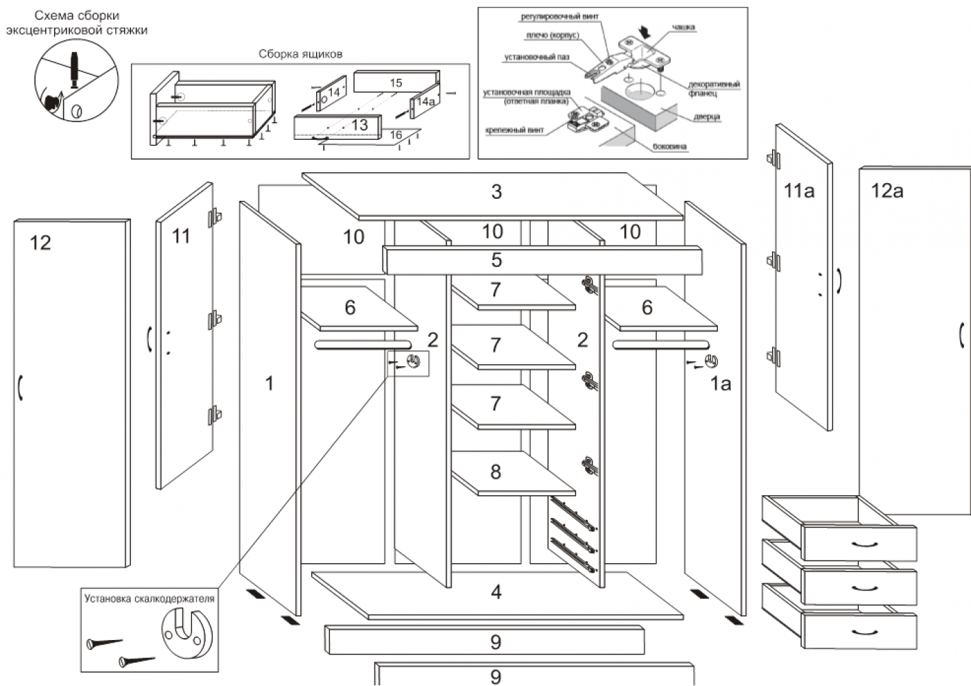 Шкаф купе своими руками – схемы и чертежи, расчеты, инструкция по сборке