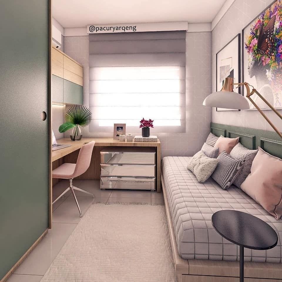 комната для девушки в современном стиле небольшая комната с диваном