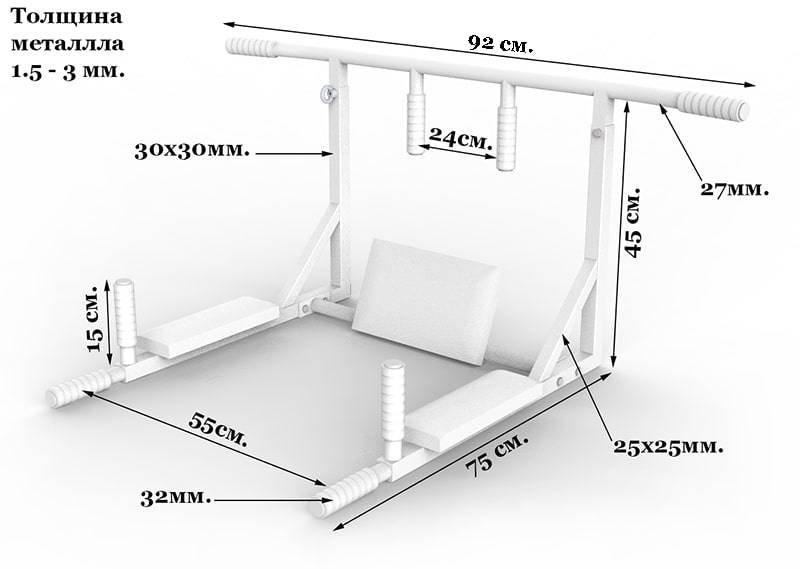 Турник чертежи и размеры