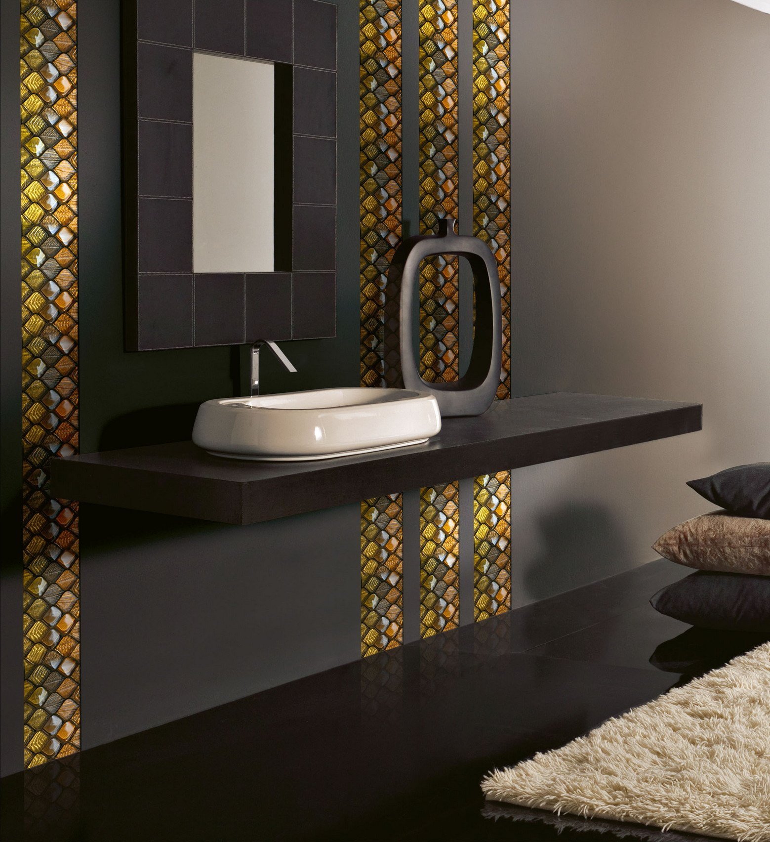 плитка и мозаика дизайн ванной комнаты