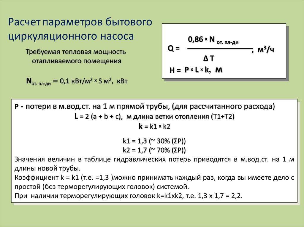 Онлайн калькулятор подбор циркуляционного насоса отопления. подбор циркуляционного насоса для системы отопления дома