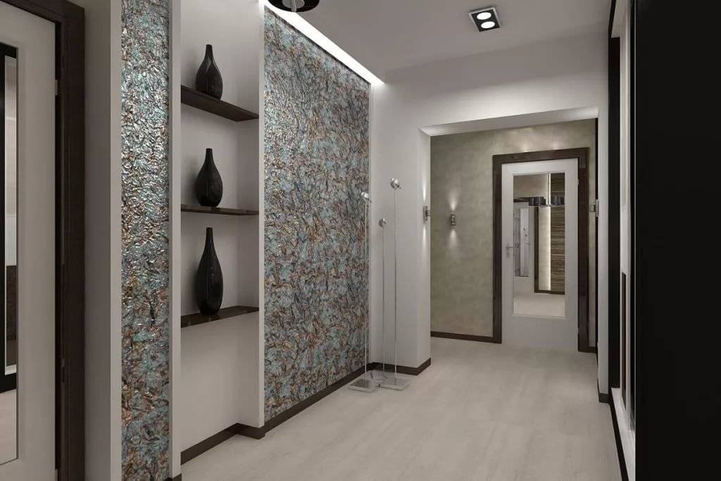 Особенности дизайна комбинированных обоев для коридора: 14 фото с практическими советами по декору
