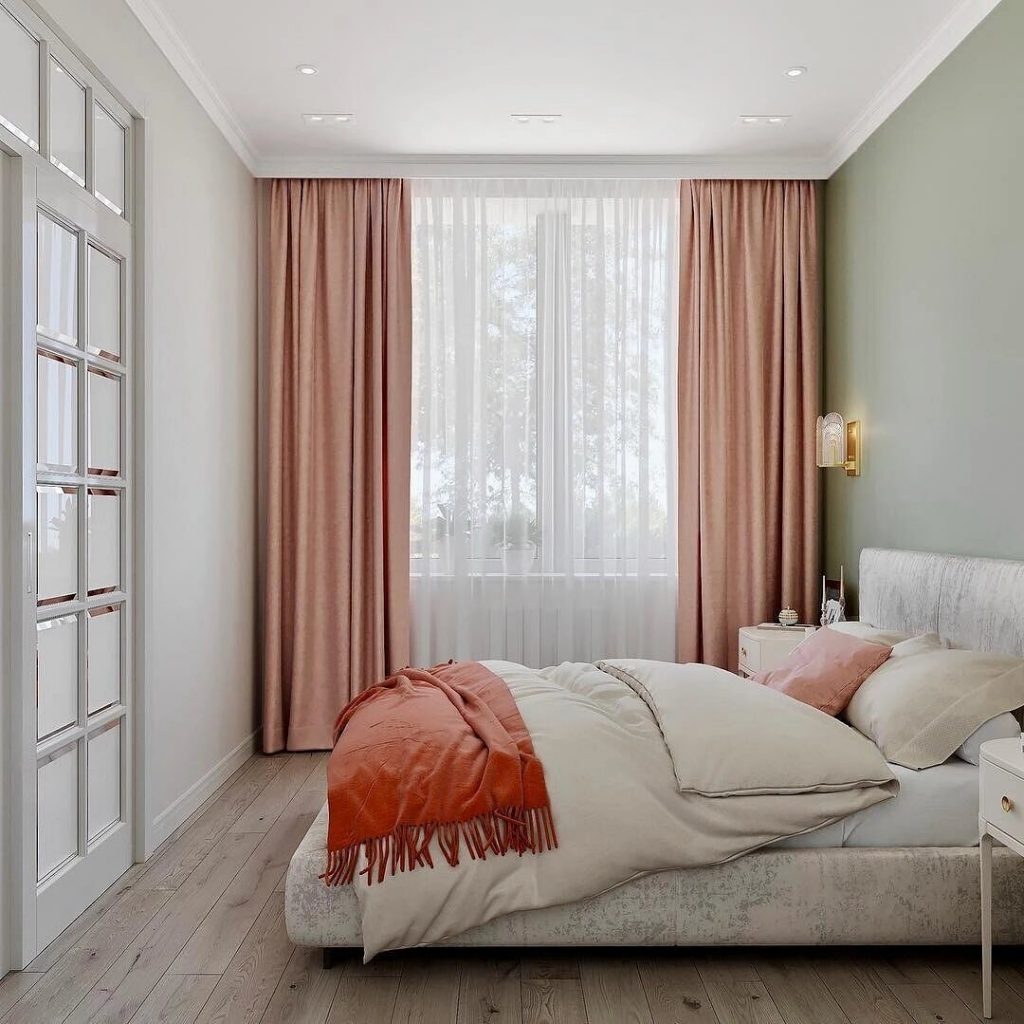 Занавески в спальню: 70 фото примеров интерьера и нюансы дизайна для современных стилей