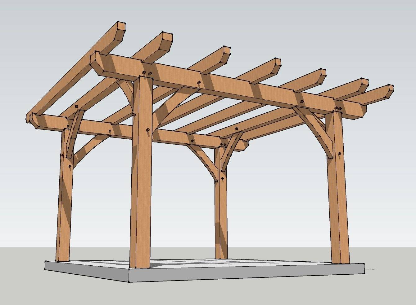 Timber frame навес