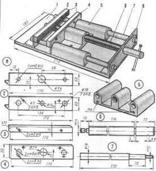 Чертежи самодельных тисков