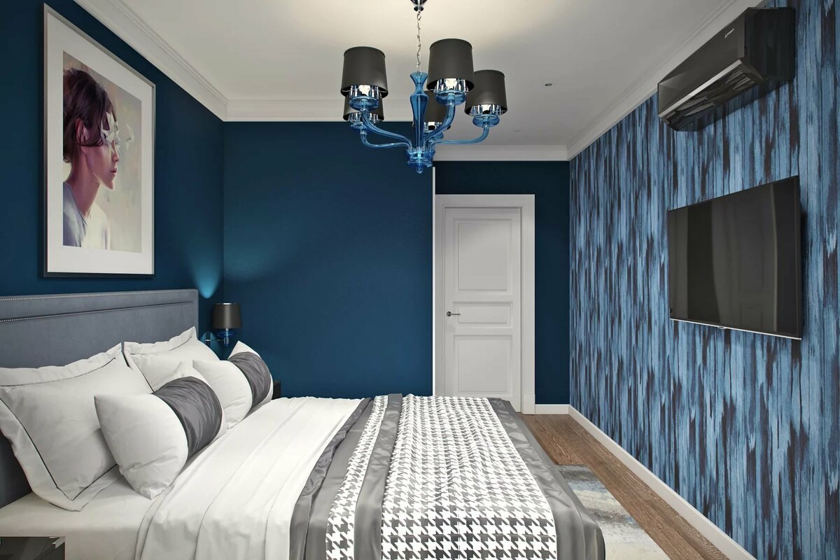 Цвет стен в спальне: сочетание цветов в интерьере, лучшие цветовые гаммы для покраски
 - 21 фото