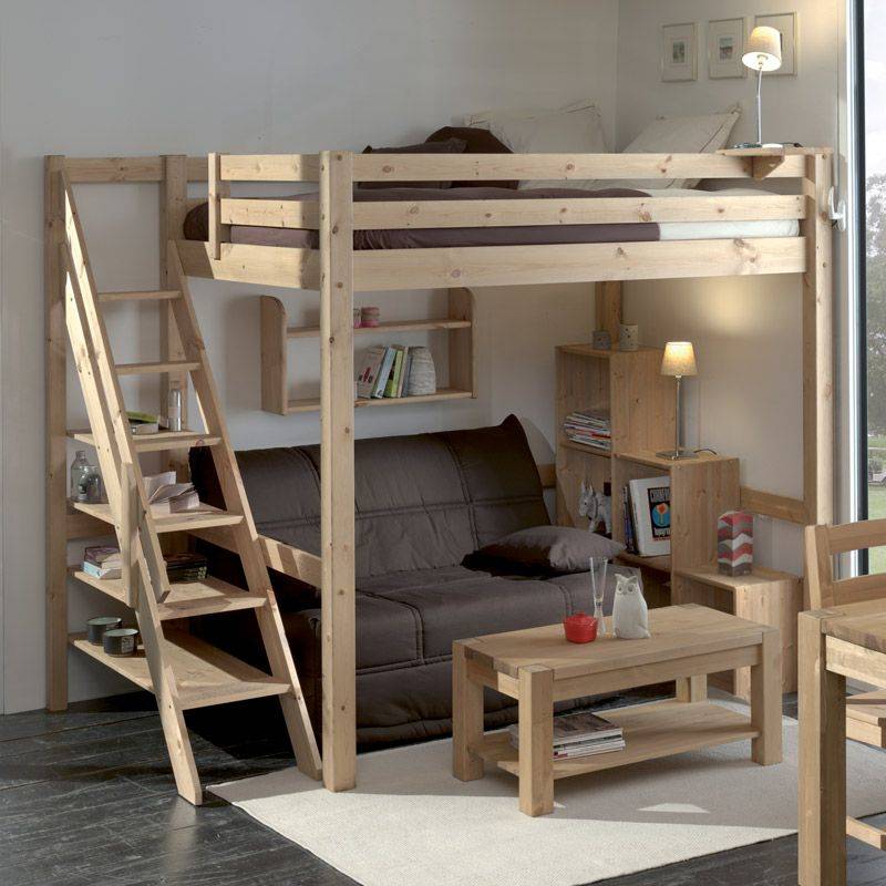 Особенности двухъярусных кроватей с диваном для детей и взрослых