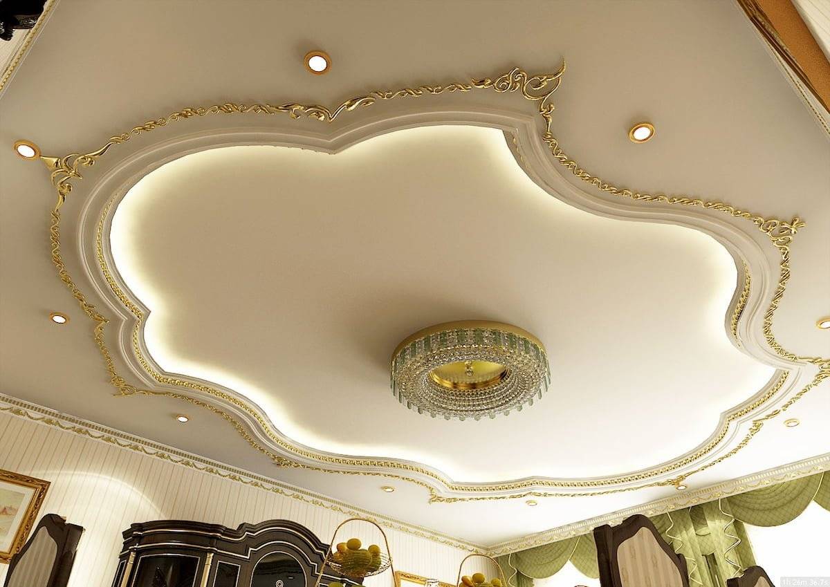 Потолки из гипсокартона для гостиной фигурные фото