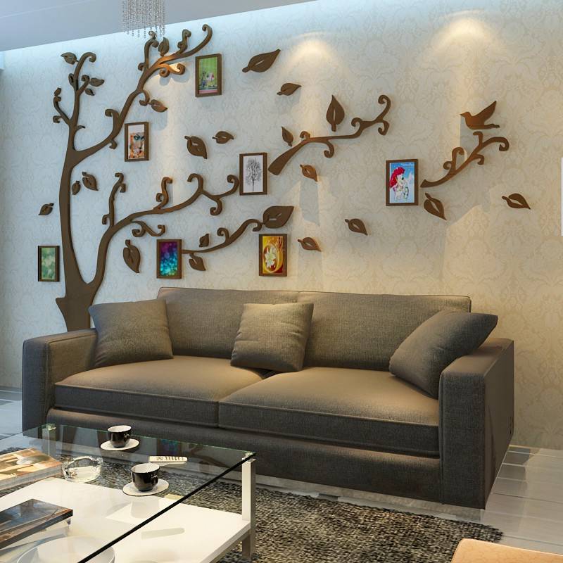 Дизайн стены над диваном в гостиной: идеи оформления и декора, советы дизайнера
