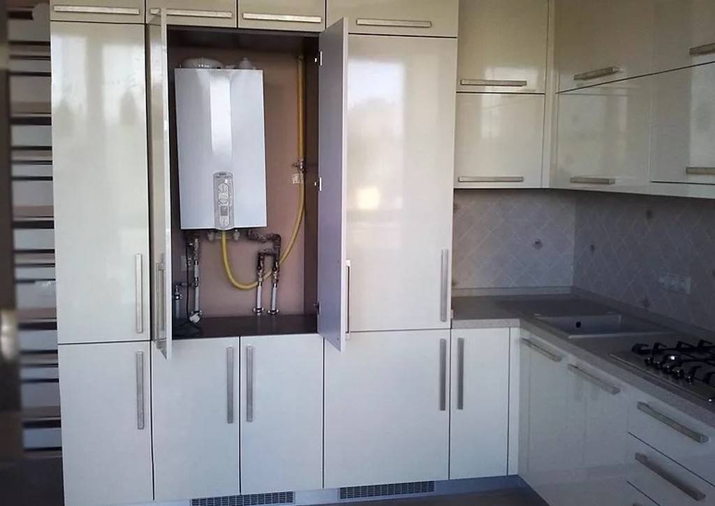 Дизайн кухни с газовым котлом: установка, дизайн - 75 фото