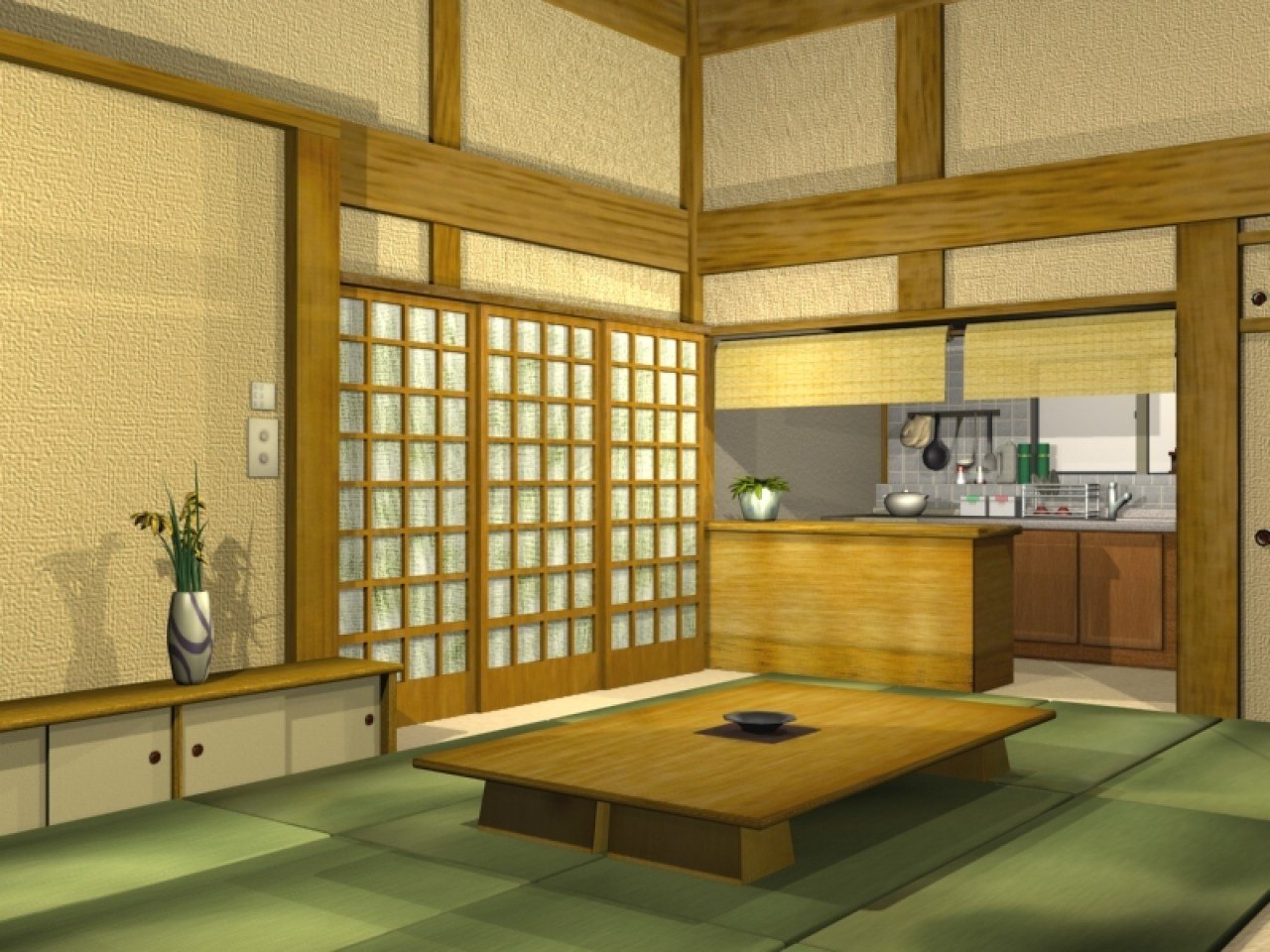 плитка в кухню в японском стиле