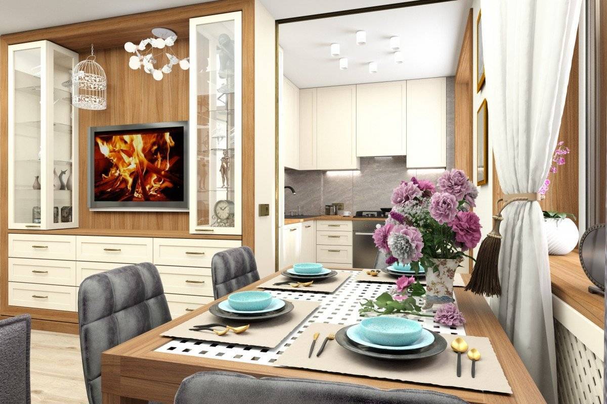 Объединение кухни с гостиной или комнатой в 2021. примеры и советы.