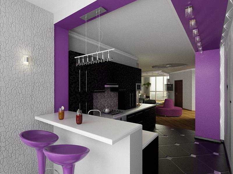 Интерьер кухни гостиной в частном доме: дизайн в современном стиле в светлых тонах, примеры 
 - 41 фото