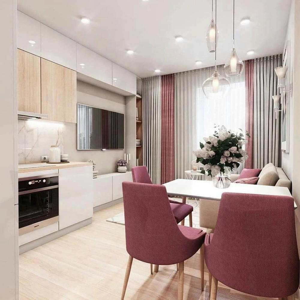 Кухня-гостиная на 16 квадратных метрах: варианты дизайна, выбор мебели и материалов
