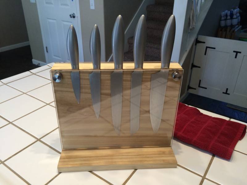 Подставка для ножей из дерева фото своими руками