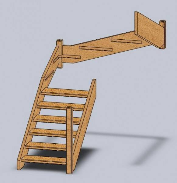 Лестница из дерева с забежными ступенями: расчет и изготовление