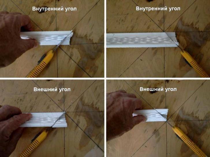 Как сделать угол на потолочном плинтусе и отрезать своими руками правильно, состыковать