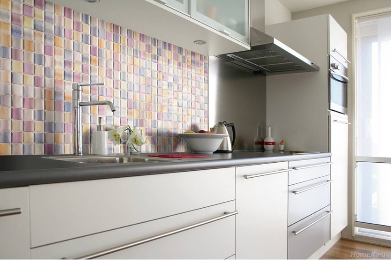 Стеклянная мозаика для кухни на фартук: зеркальная мелкая мозаичная плитка для кухонного