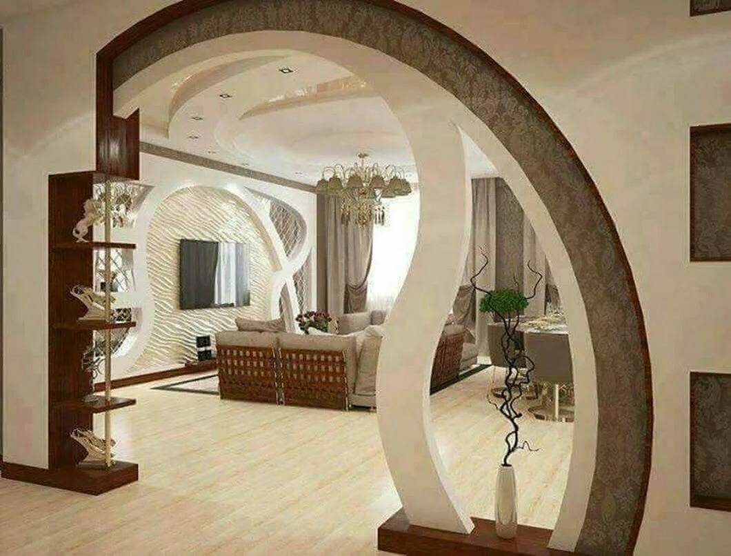 Декоративная арка на кухне из гипсокартона: фото и 6 идей