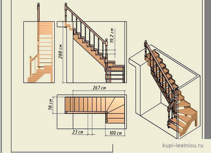 Лестница на второй этаж своими руками из дерева с поворотом на 90: особенности монтажа и сборки