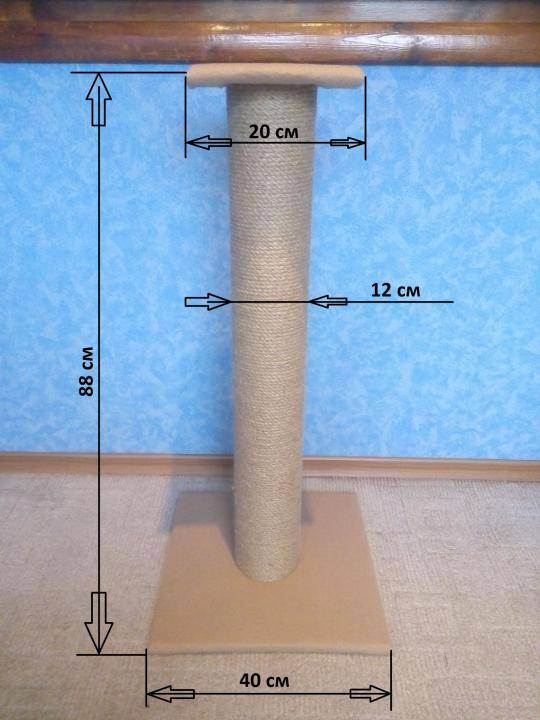 Когтеточка своими руками чертежи