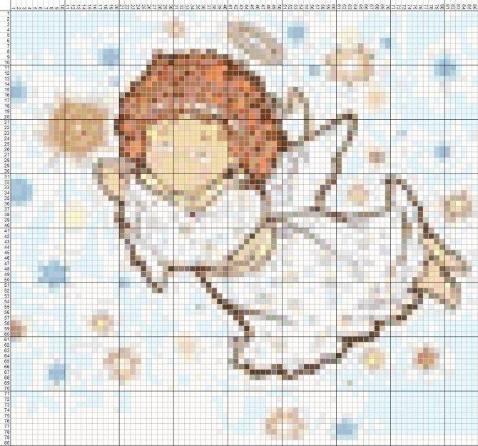 Вышивка бисером ангелов: ангела-хранителя, ангелочков, девочек-ангелов, образа женщины-богини с крыльями со схемами и фото