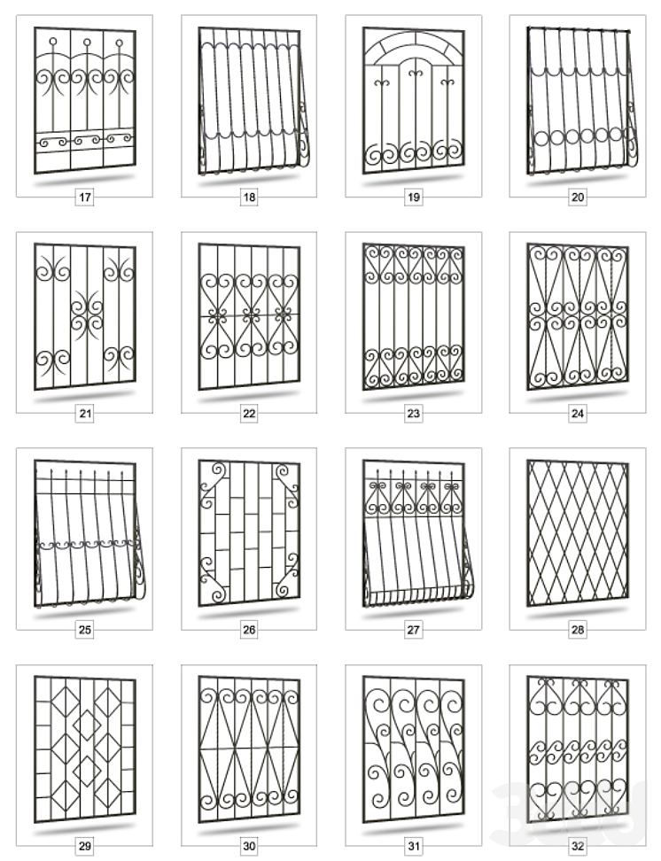 Эскизы на решетки на окна