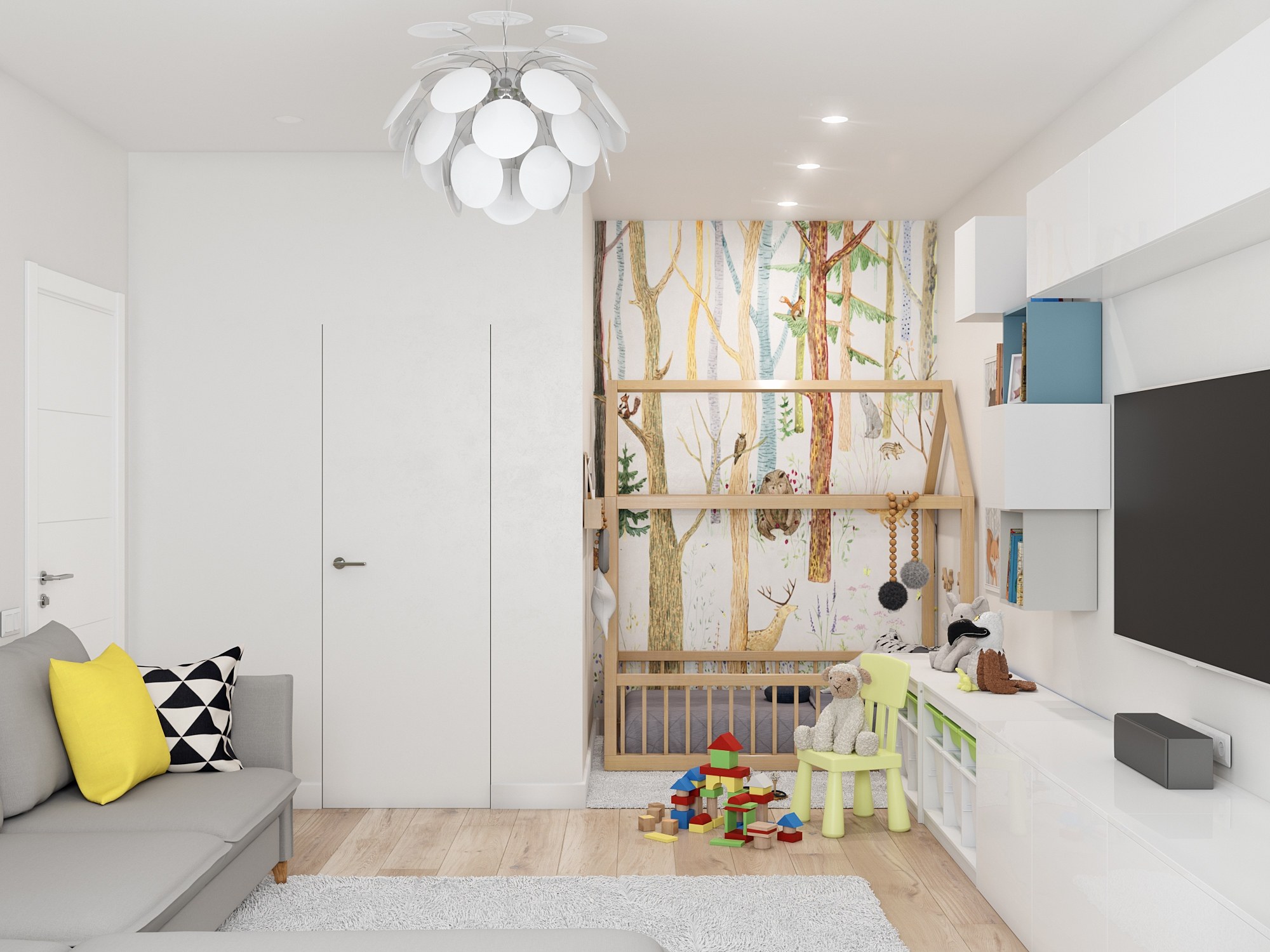 1 комнатная квартира с ребенком дизайн