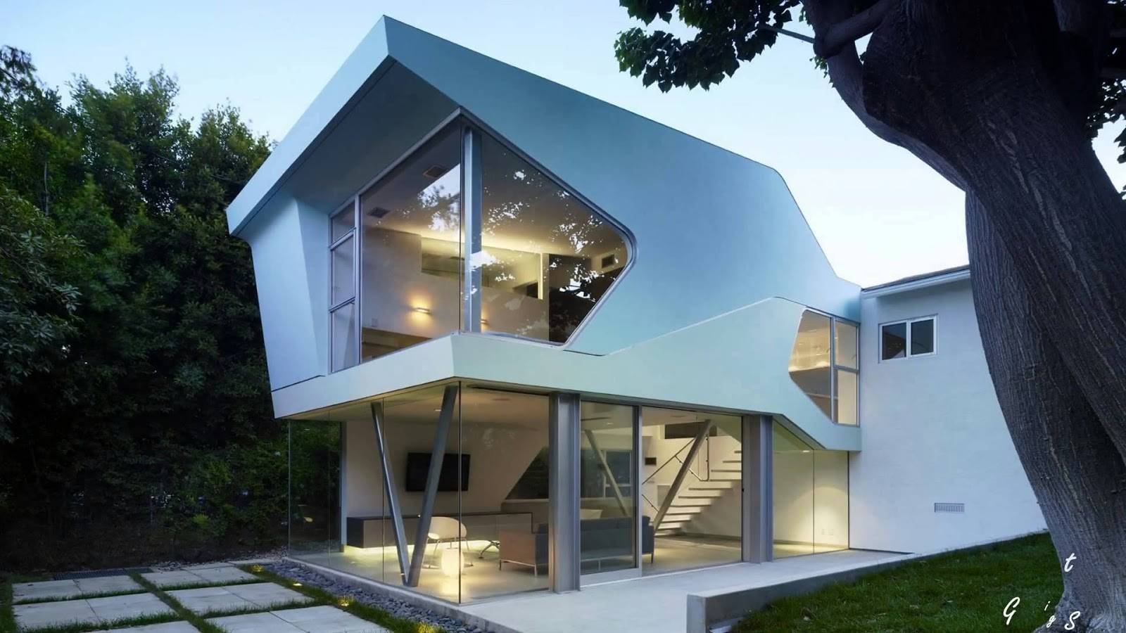 Проекты домов с дизайнами интерьера в стиле хай тек