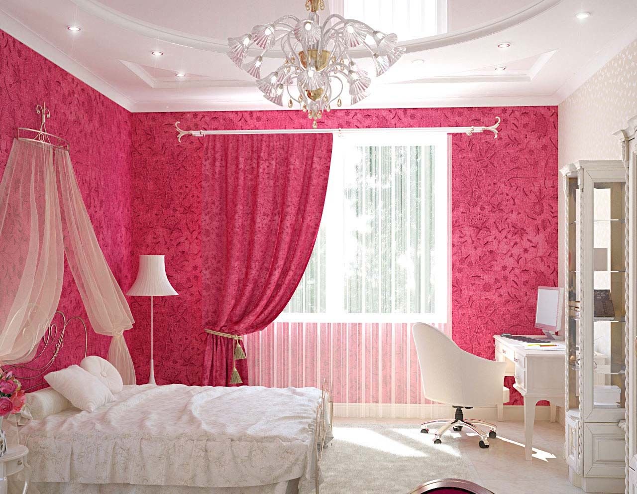 Розовые шторы: основные правила оформления помещения и разновидности портьер (121 фото)