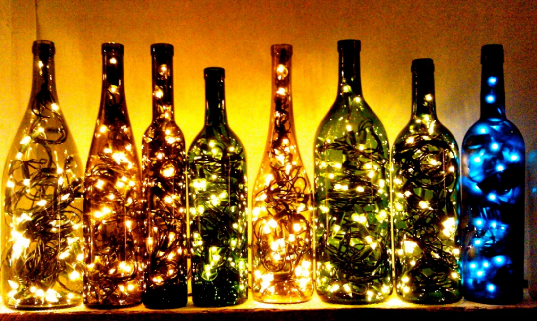 Декор бутылок своими руками, декорирование и оформление бутылок, мастер класс на новый год