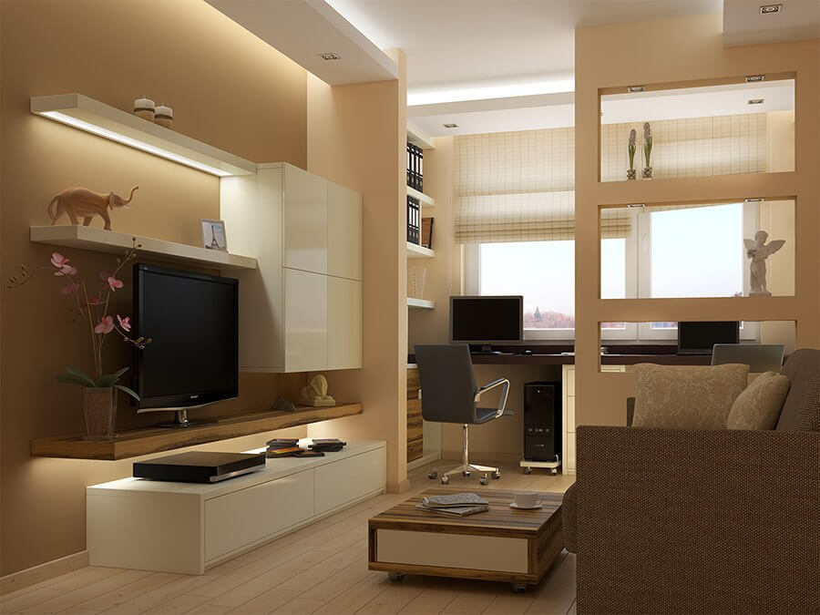 Перегородки для зонирования пространства в комнате: от простых до дизайнерских