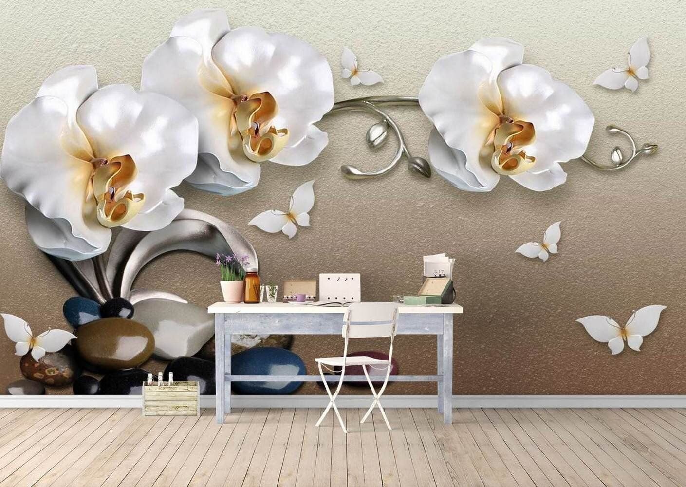 Обои в зал на потолке орхидеи. обои для стен с орхидеями, используем в интерьере цветочную тематику. правила подбора декоративных материалов для кухни