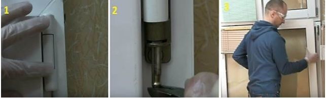 Как снять пластиковую дверь с петель?