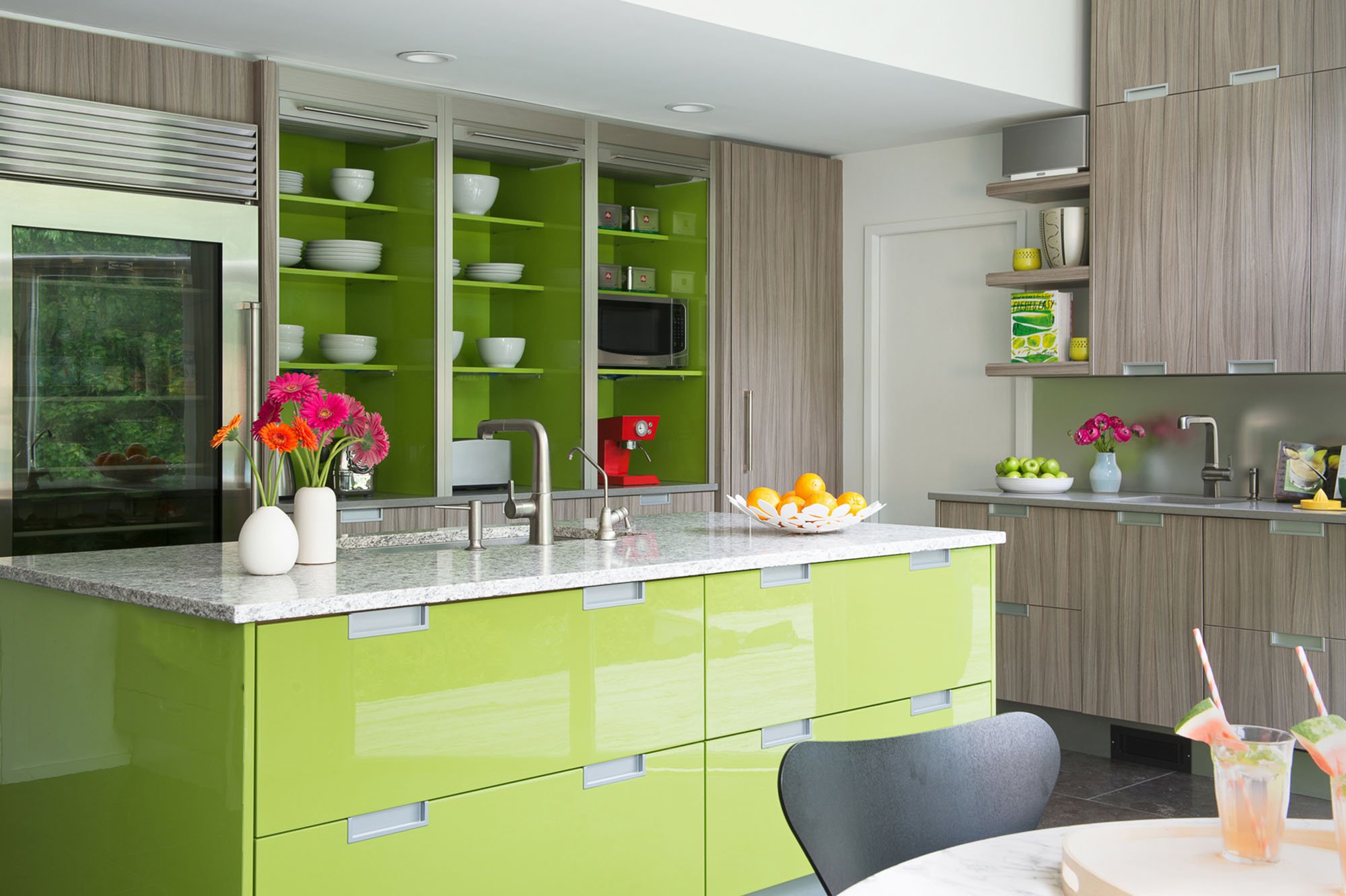 интерьер кухни зеленого цвета фото дизайн