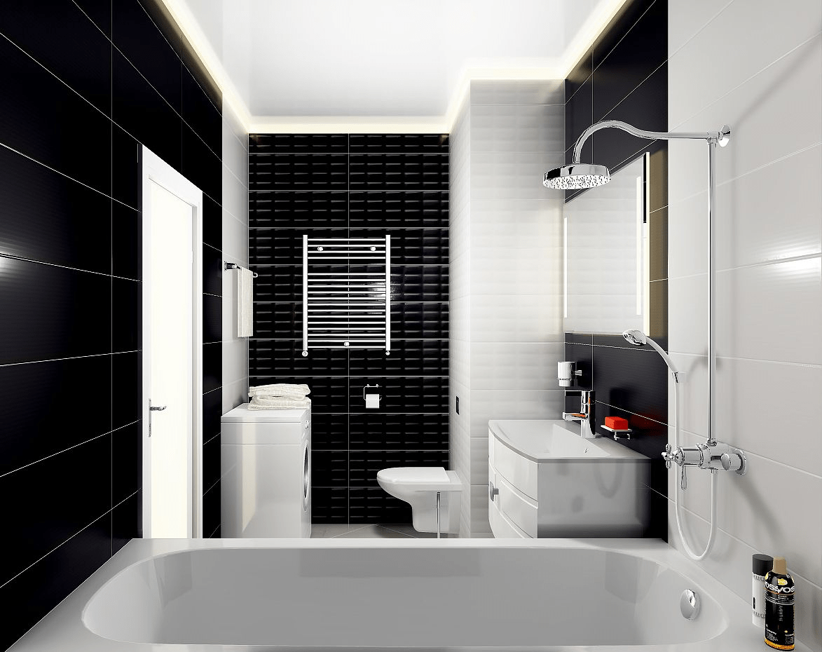 готовые дизайн проекты ванной комнаты санузел совмещенный